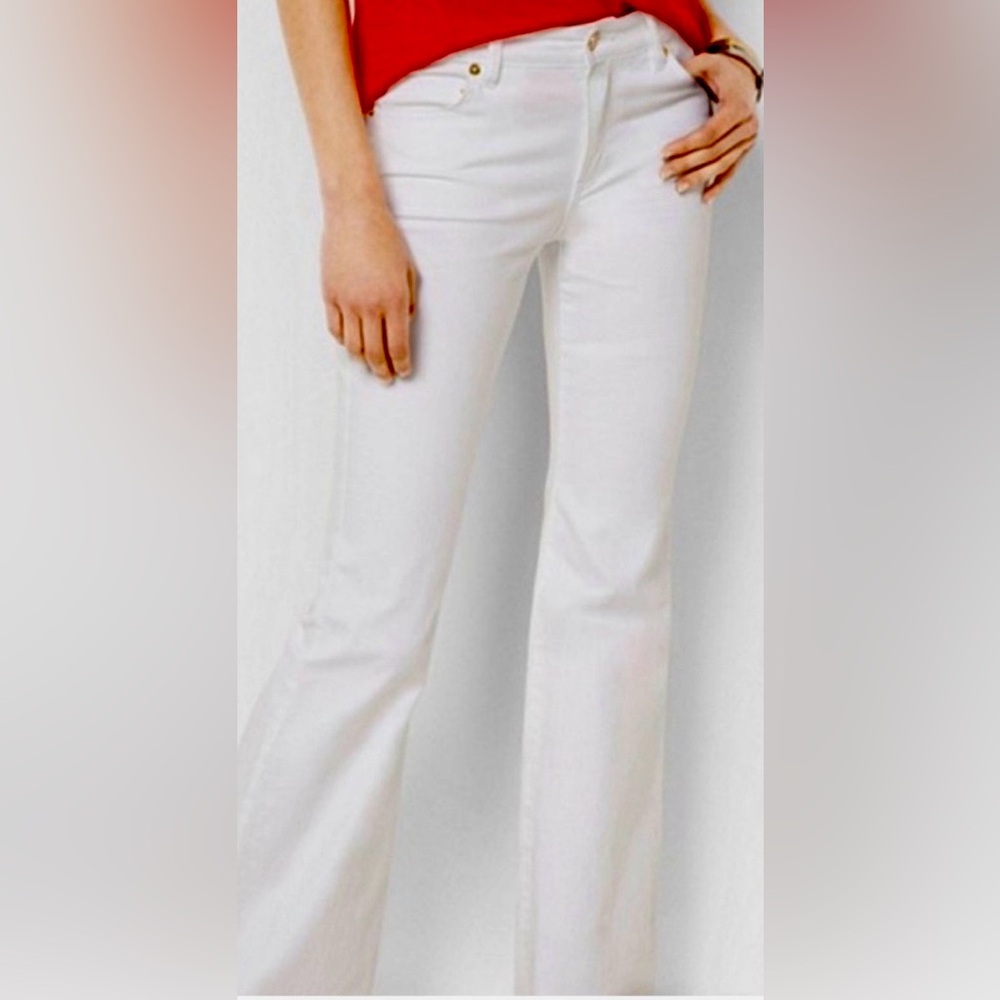 Michael Kors Selma Flare White Jeans SZ 8